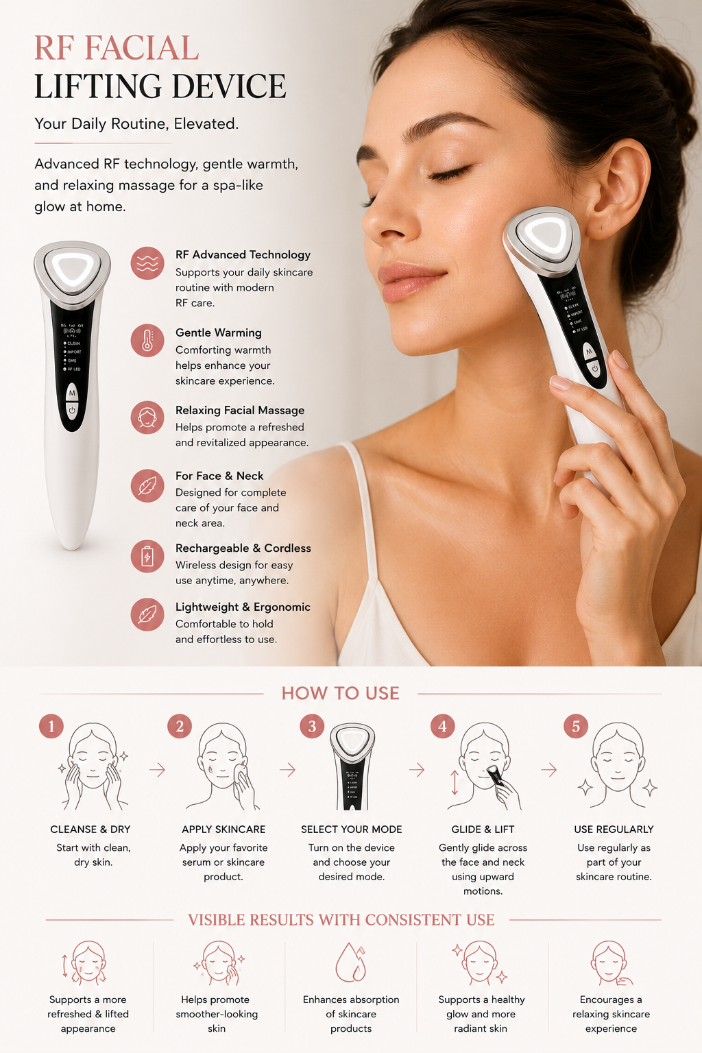 RF Facial Lifting Device