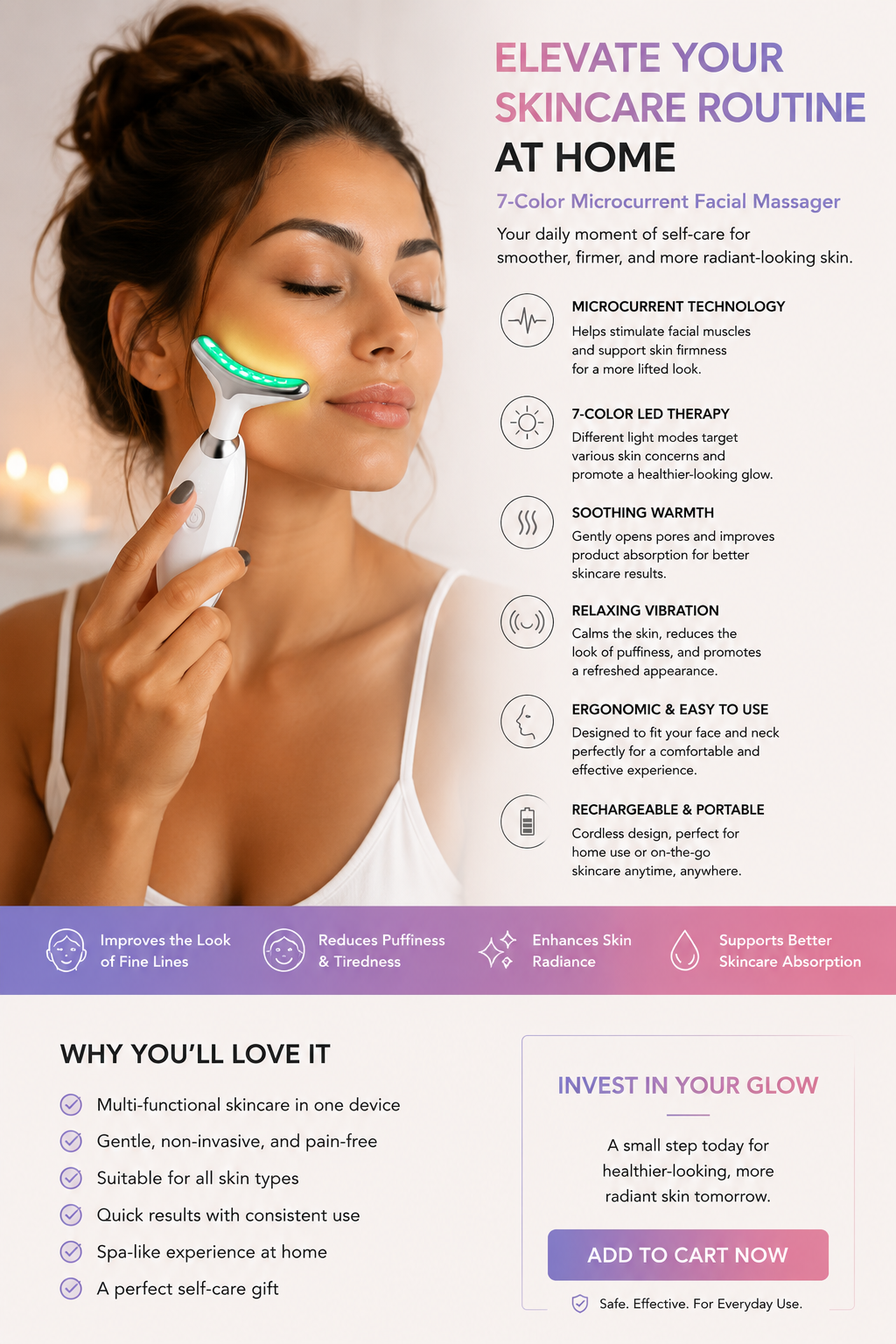 7-Color Microcurrent Facial Massager