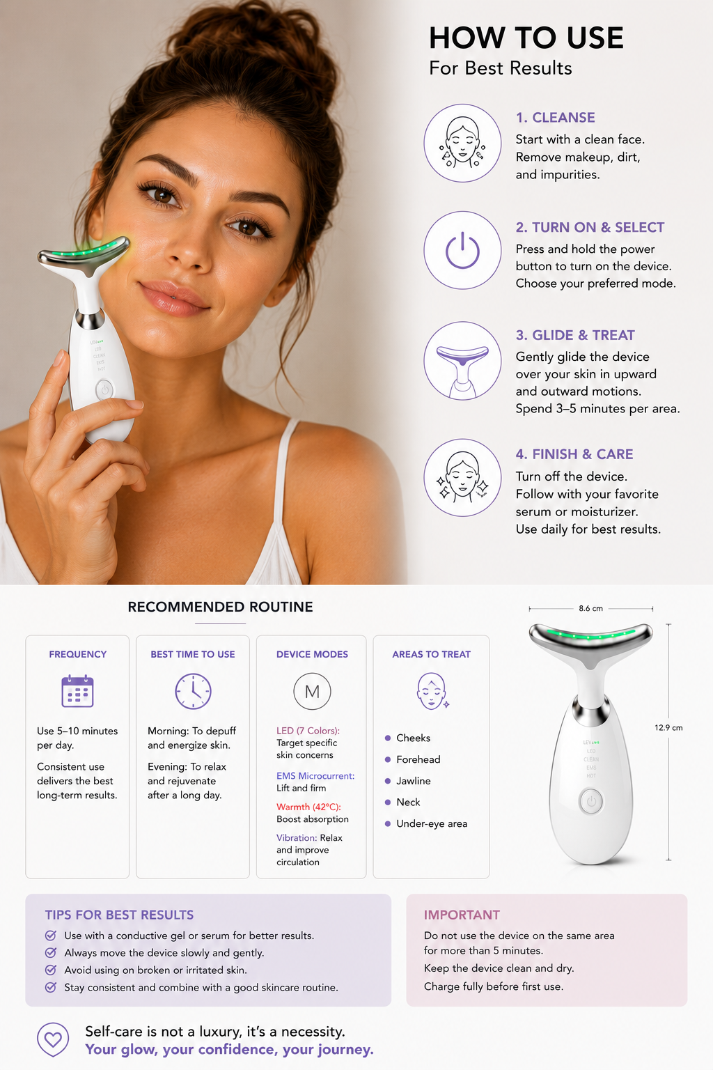 7-Color Microcurrent Facial Massager