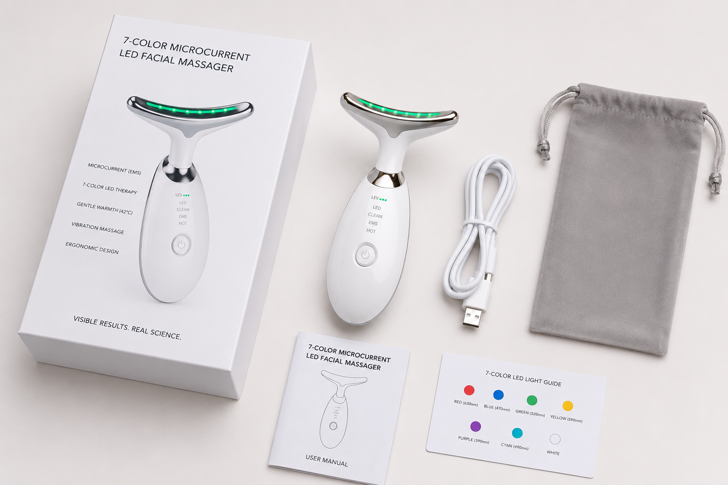 7-Color Microcurrent Facial Massager